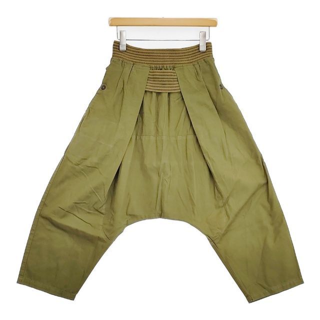 KAPITAL K2004LP113 サイズM 2 リブ サルエルパンツ カーキ レディース