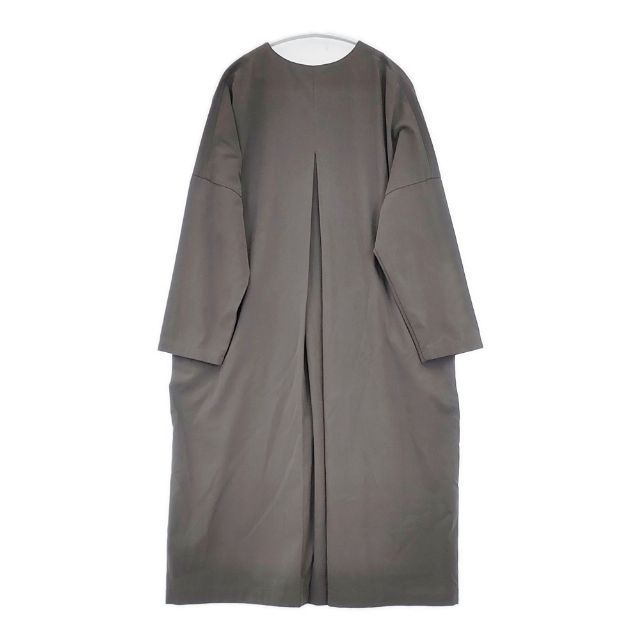 evam eva　エヴァムエヴァ　ノーカラーコート　e221t021 evam eva no collar coat ノーカラーコート E221T021 比翼ボタン