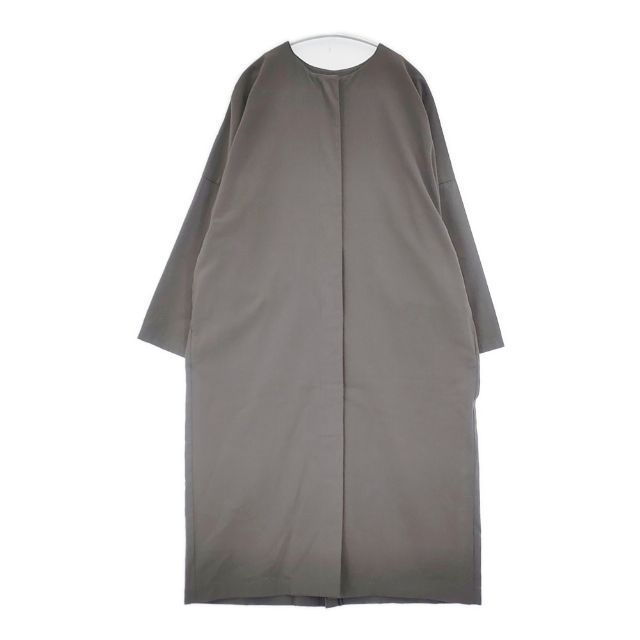 evam eva no collar coat ノーカラーコート E221T021 比翼ボタン