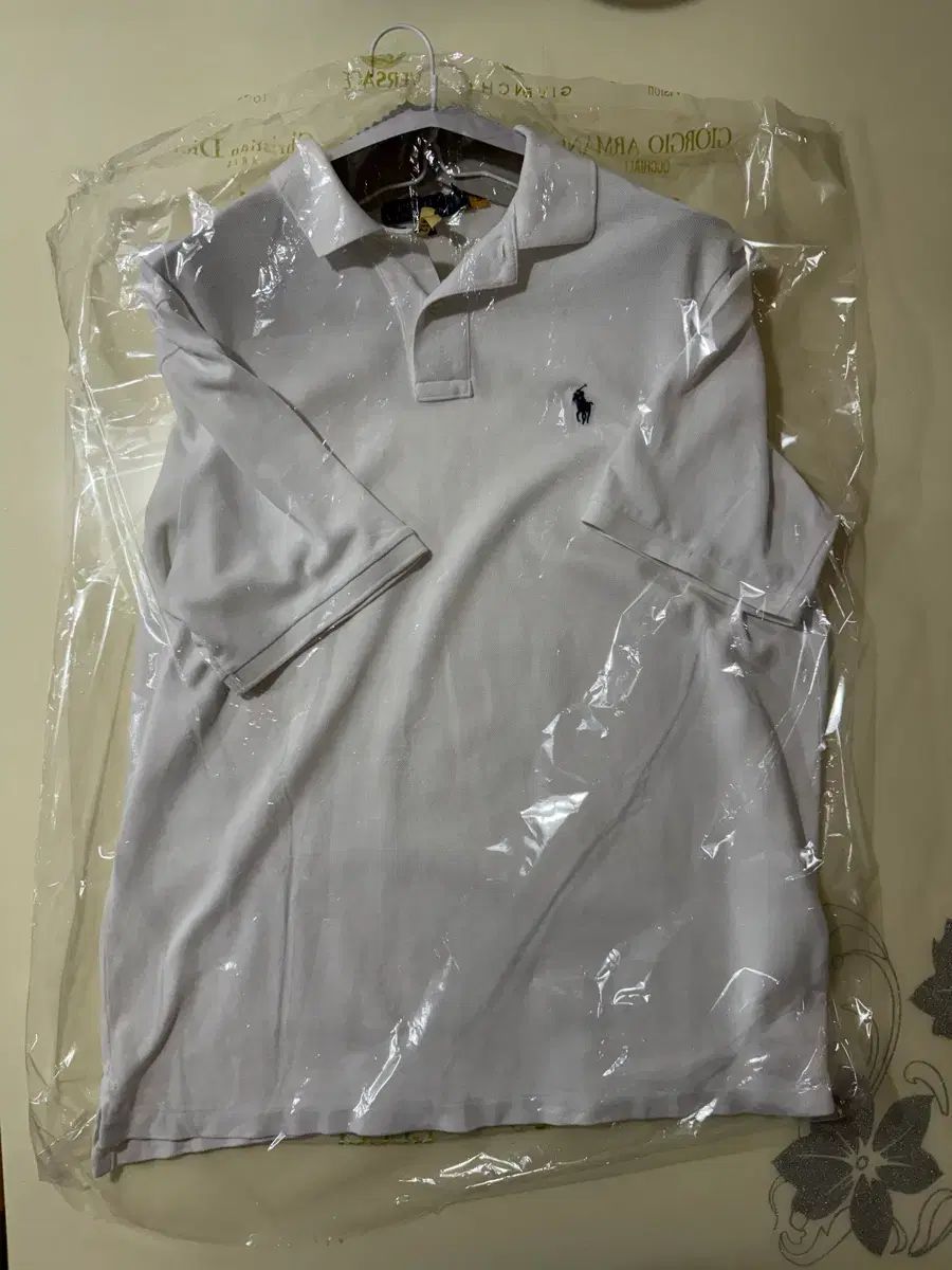 POLO RALPH LAUREN ポロラルフローレン 半袖 カラーTシャツ 白 クラシックフィット L QR