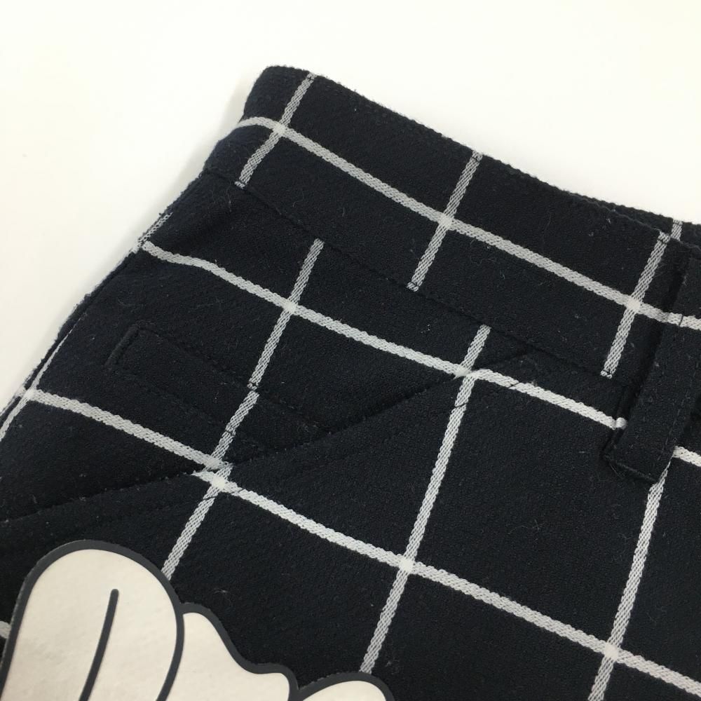 美品】パーリーゲイツ ハーフパンツ ダークネイビー×白 格子チェック