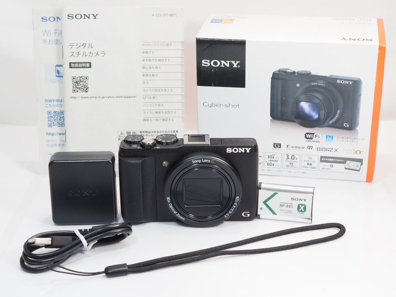 送料無料 【 美品 使用感ない 】SONY Cyber-shot DSC-HX60V 元箱付き