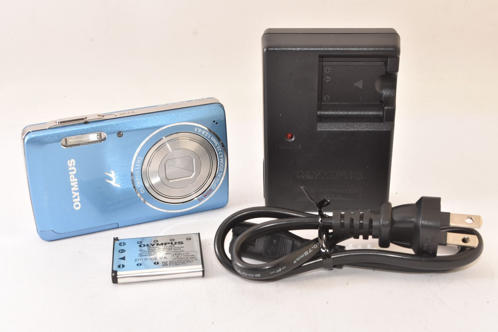 ☆ジャンク品☆ OLYMPUS オリンパス μ-5010 ライトブルー コンパクト