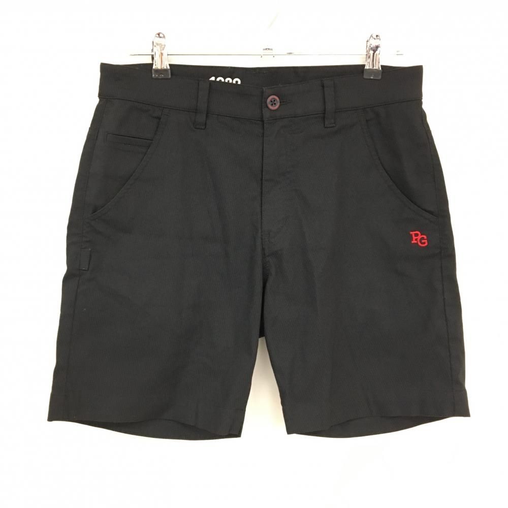 パーリーゲイツ ハーフパンツ 黒 ロゴレッド刺しゅう メンズ 4(M