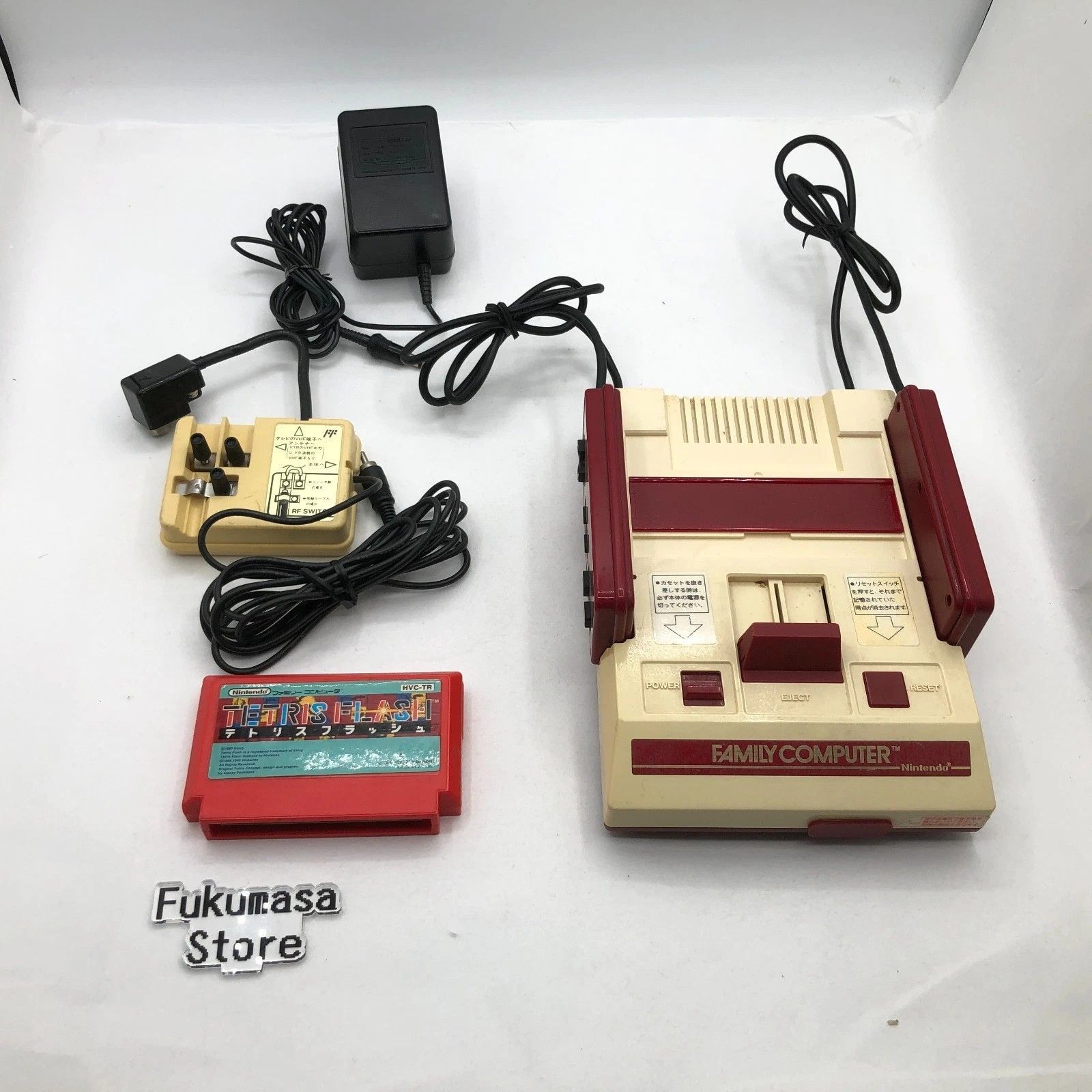 動作確認済み】ニンテンドー ファミコン 本体 セット 初期 初代 四角