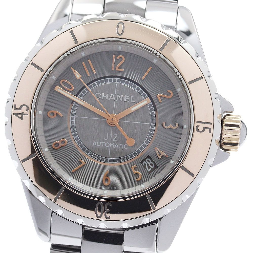 シャネル CHANEL H4185 J12 クロマティック ベージュゴールド デイト
