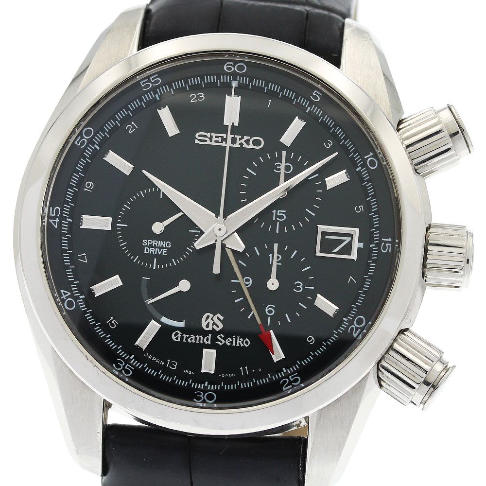 セイコー SEIKO SBGC007/9R86-0AA0 グランドセイコー GMT クロノグラフ スプリングドライブ メンズ 箱・保証書付き_970472 セイコー SEIKO SBGC007/9R86-0AA0 グランドセイコー GMT クロノグラフ