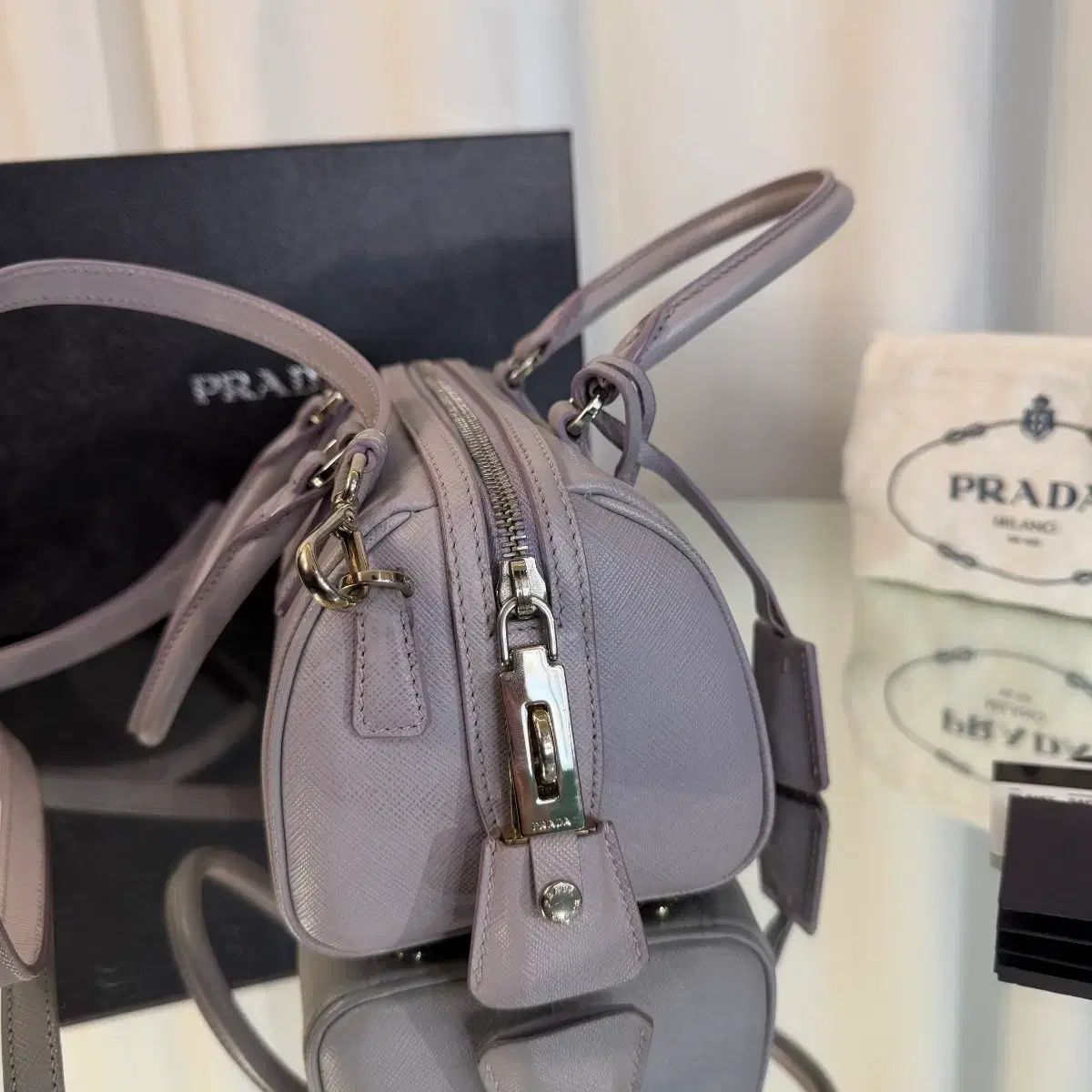 PRADA プラダ サフィアーノ ミニ ボストンバッグ クロスバッグ - メルカリ
