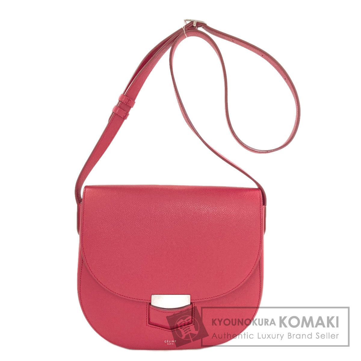 CELINE セリーヌ トロッター ショルダーバッグ レザー レディース [中古]