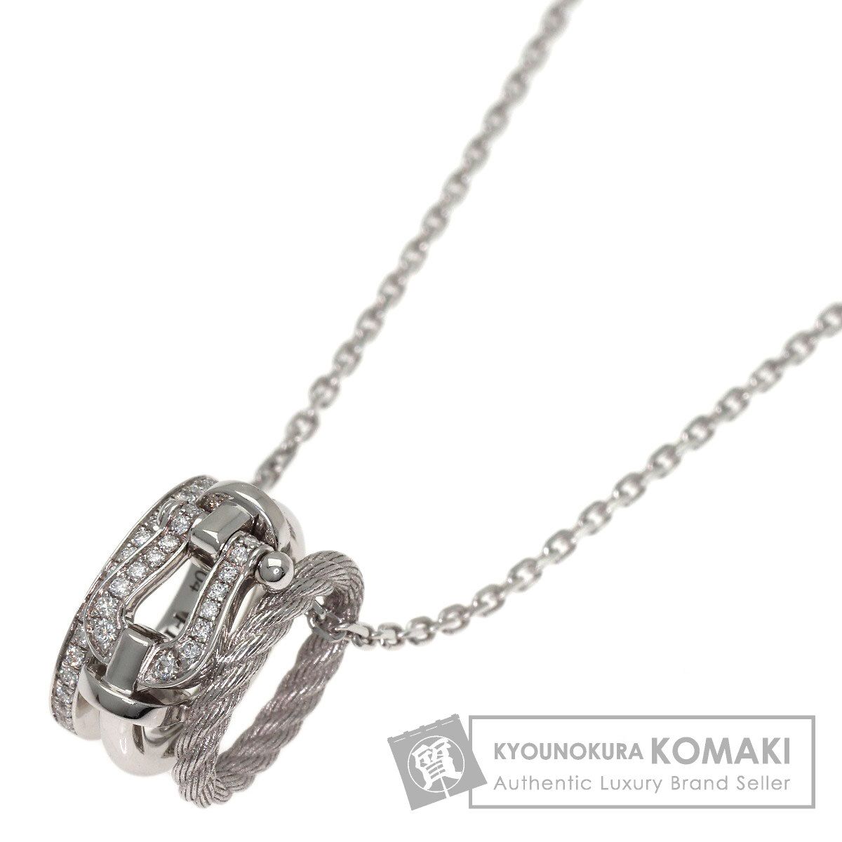FRED フレッド フォース10 ダイヤモンド ネックレス K18WG レディース [中古]