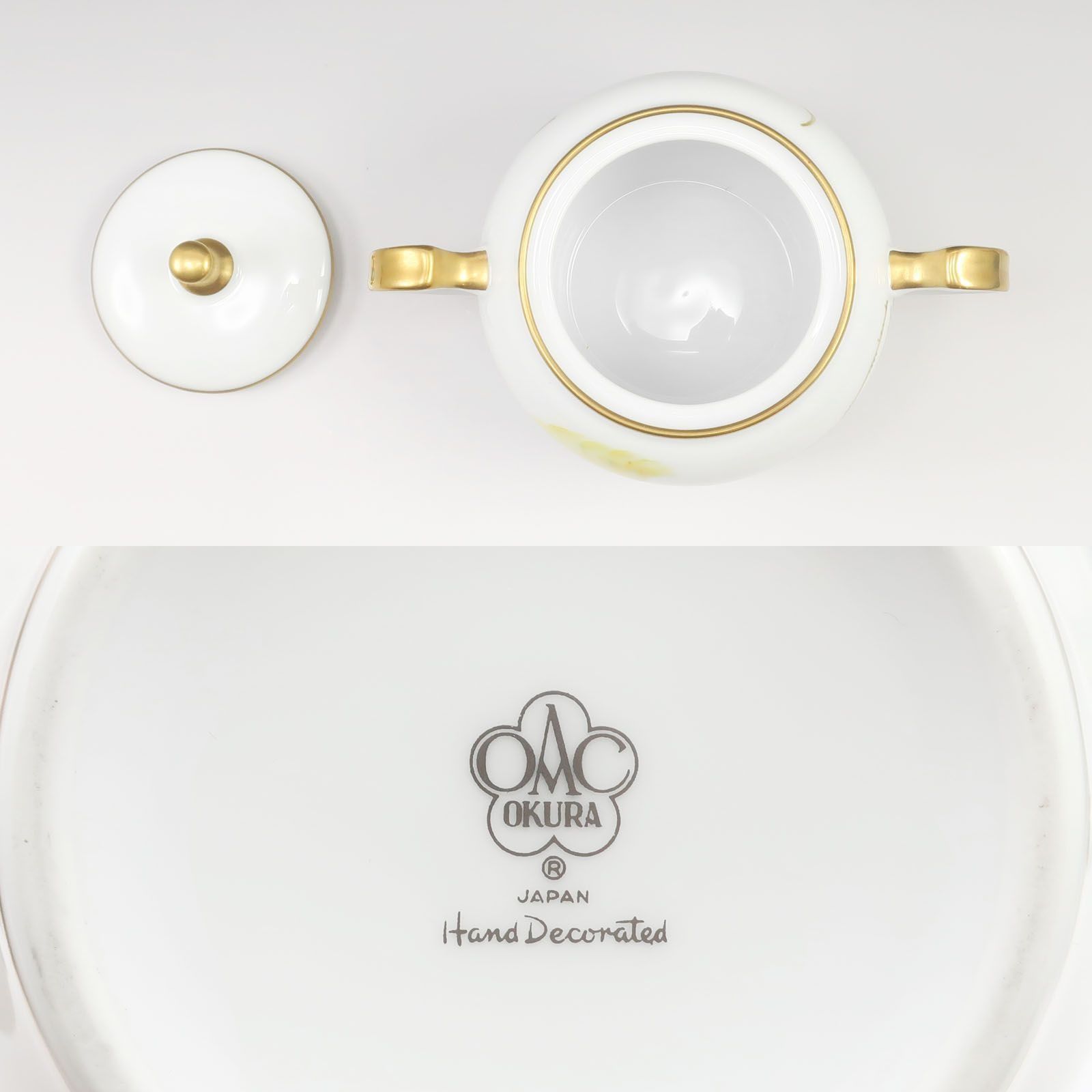 大倉陶園 ポット シュガーポット クリーマー OKURA】大倉陶園 100周年記念 特注品 誂え品 ポット クリーマー