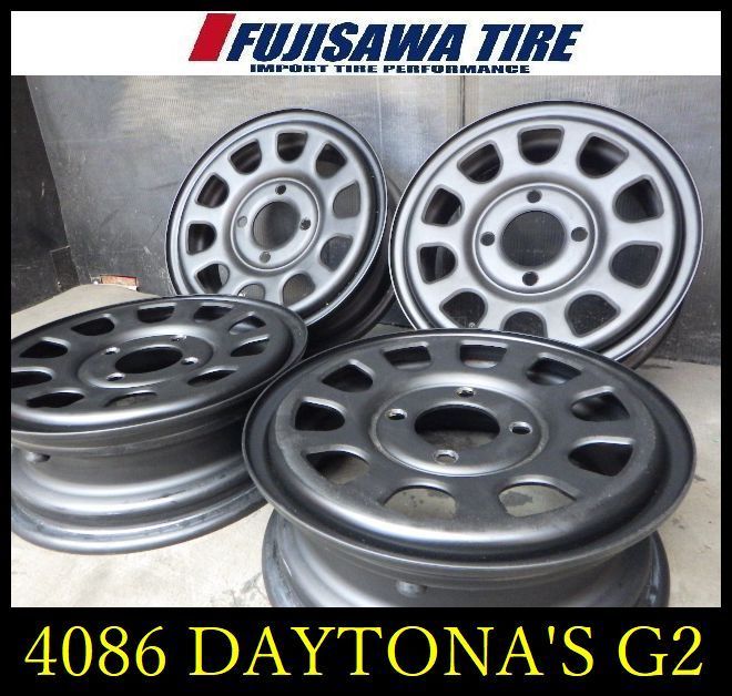 【4086】0A▲送料無料▲DAYTONA’S G2 鉄ホイール▲12x4.0J 4穴 PCD100 +42▲4本 26104389 11,704円