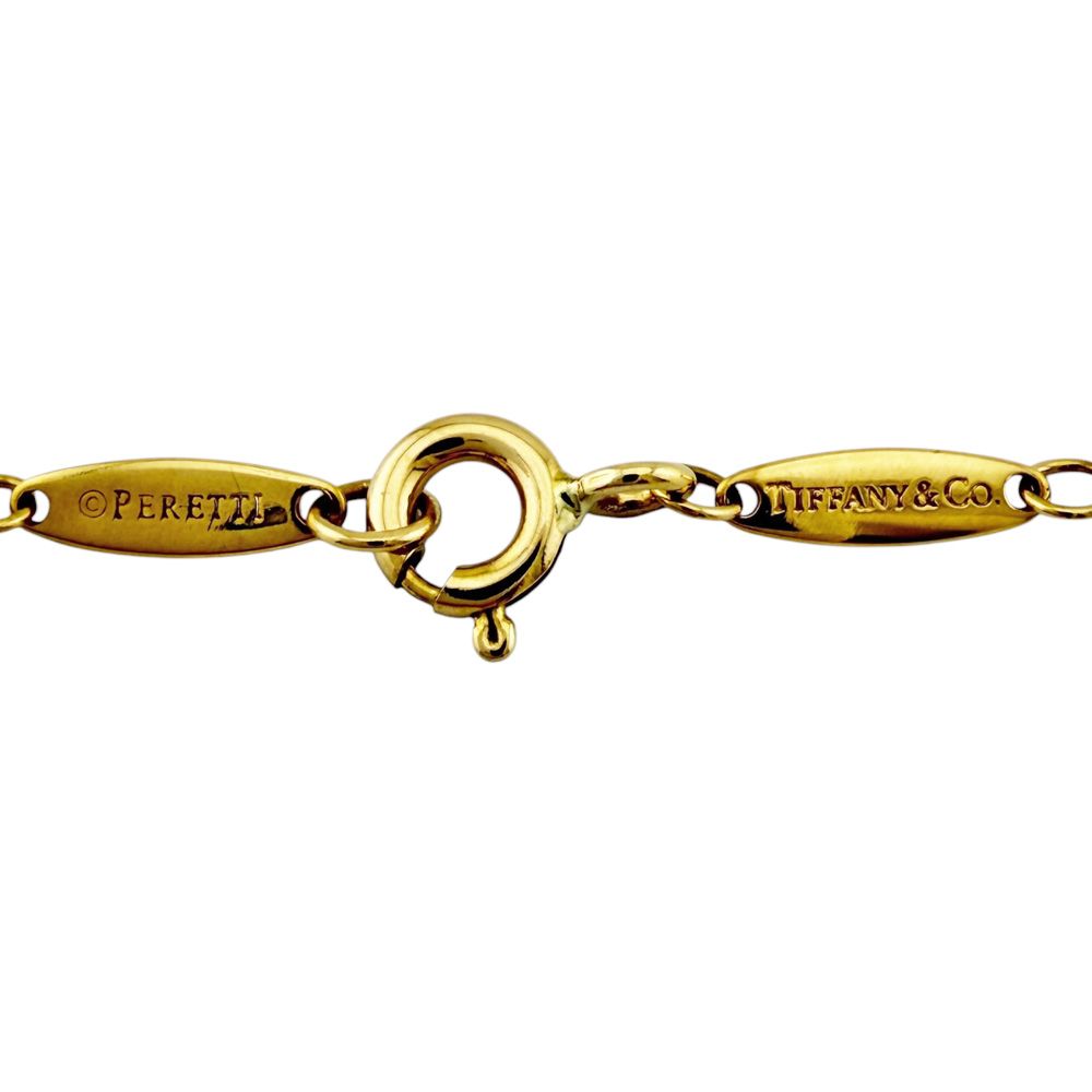鳥　TIFFANY ダイヤモンドバイザヤード18K イエローゴールド中古品 ティファニー バイザヤード ネックレス 18金 K18イエローゴールド