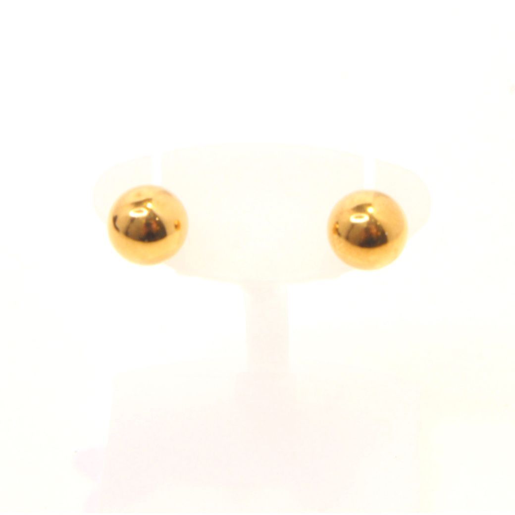 ★【K18】ボールピアス　ピアス　金　ゴールド　ジュエリー　アクセサリー　アクセント　シンプル　レディース　ユニセックス　両耳用
