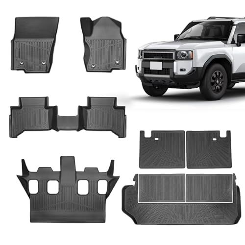 トヨタ ランドクルーザー 250系 専用フロアマット＆トランクマット 7人乗り車専用 2024年4月?現在 (1?3列フロアマット＋分割トランクマット)ts f35720e6