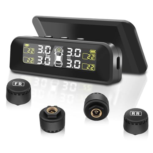タイヤ空気圧モニター TPMS タイヤ空気圧センサー 車 360°調整 6種アラーム 太陽光/USB充電 リアルタイム監視 デジタル表示 IP67防水仕様 簡単取付 日本語説明書 0.6～6.0Bar 耐久性銅製センサー4個 四輪車対応ts 9983a05c
