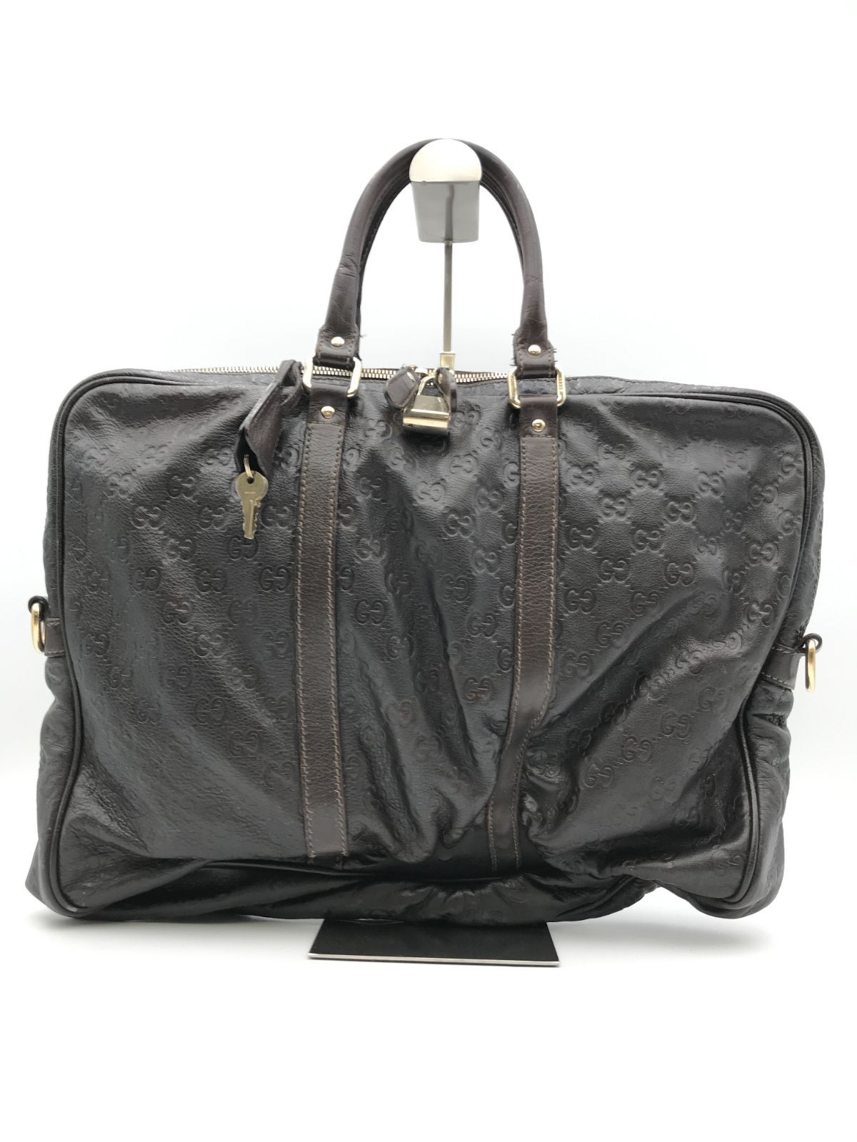 GUCCI グッチ ビジネスバッグ グッチシマ GG柄 ブラウン系 2753 - メルカリ