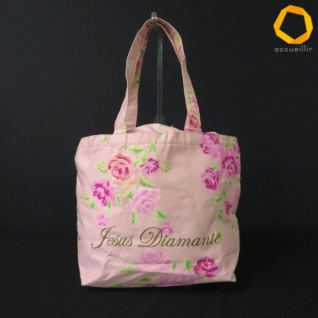 ab ジーザスディアマンテ JESUS DIAMANTE トートバッグ ピンク 緑