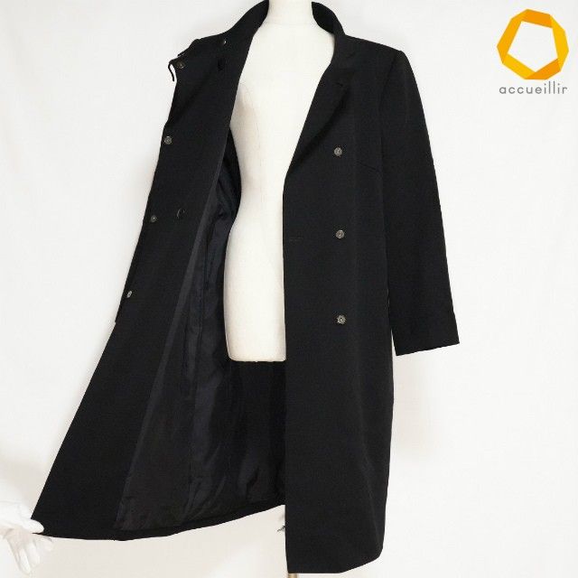 wnc ジバンシィ GIVENCHY コート 44 黒 大きいサイズ チャーム ロング