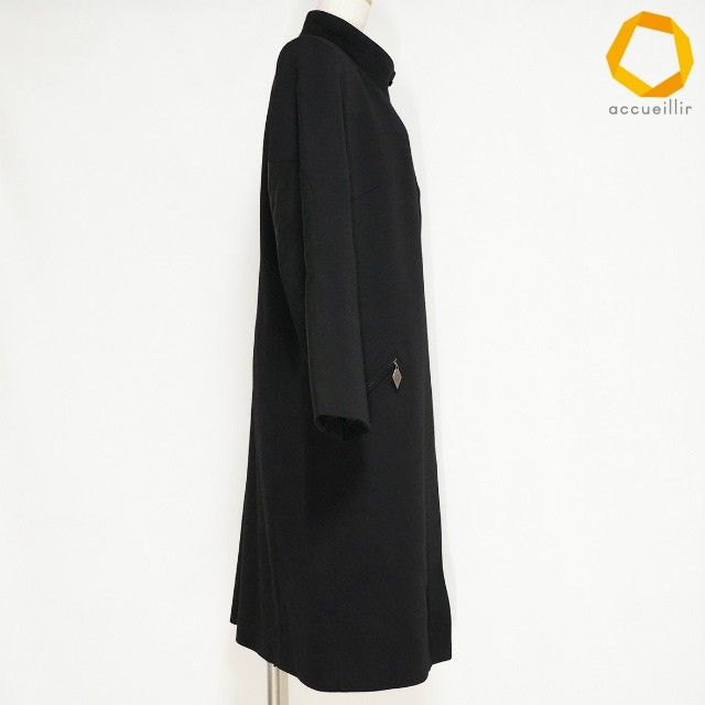 wnc ジバンシィ GIVENCHY コート 44 黒 大きいサイズ チャーム ロング