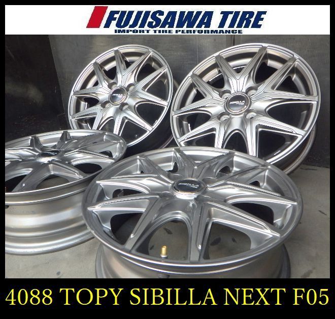 ②TOPY SIBILLA NEXT C5 スタッドレス　新品未使用 4088】25B送料無料TOPY SIBILLA NEXT F0514x5.0J 4穴 PCD100 +394本