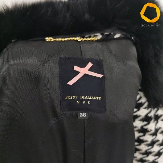 wnc ジーザスディアマンテ JESUS DIAMANTE コート ロング 千鳥格子柄