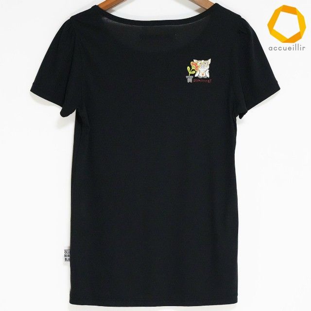 snc アルベロベロ OLLEBOREBLA Tシャツ M 黒 カットソー 無地 半袖