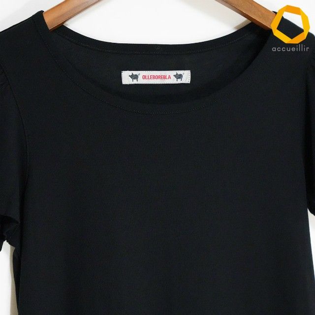 snc アルベロベロ OLLEBOREBLA Tシャツ M 黒 カットソー 無地 半袖