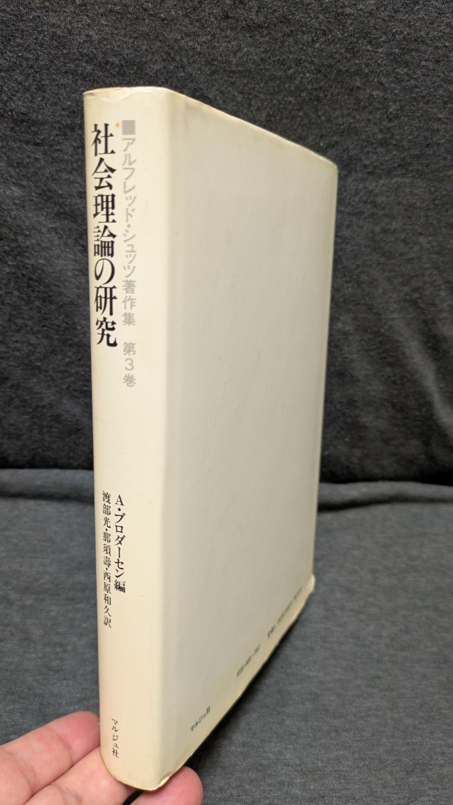 アルフレッド・シュッツ著作集3 社会理論の研究 (ブロダーセン編/渡部