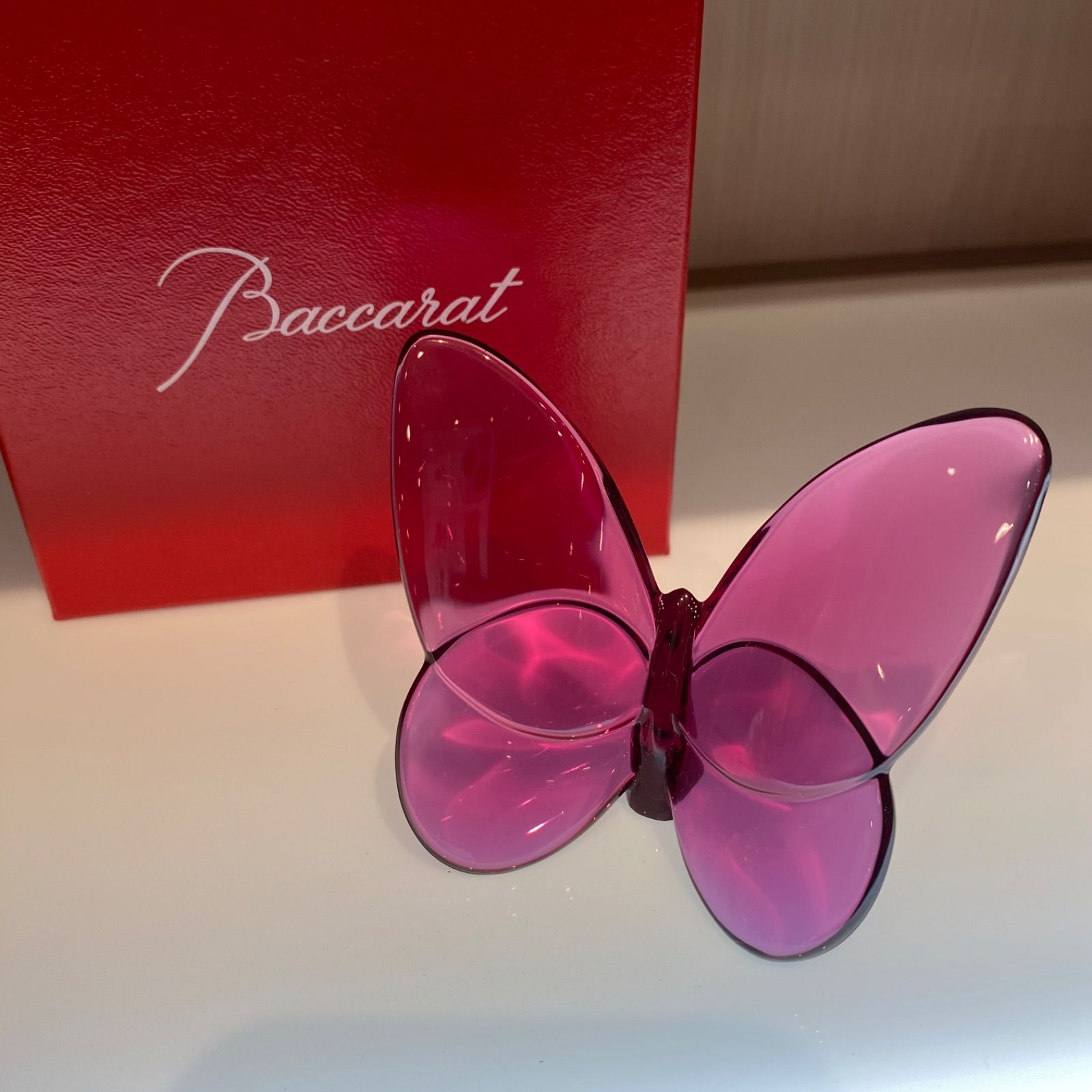 Baccarat ラッキーバタフライ　ピオニー バカラ ラッキーバタフライ ピオニー 新C8-0722☆ - メルカリ