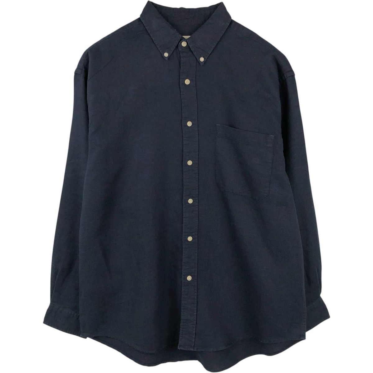 古着 90~00年代 エディーバウアー Eddie Bauer 長袖 リネン ボタンダウンシャツ インドネシア製 メンズL相当 ヴィンテージ/eaa569017