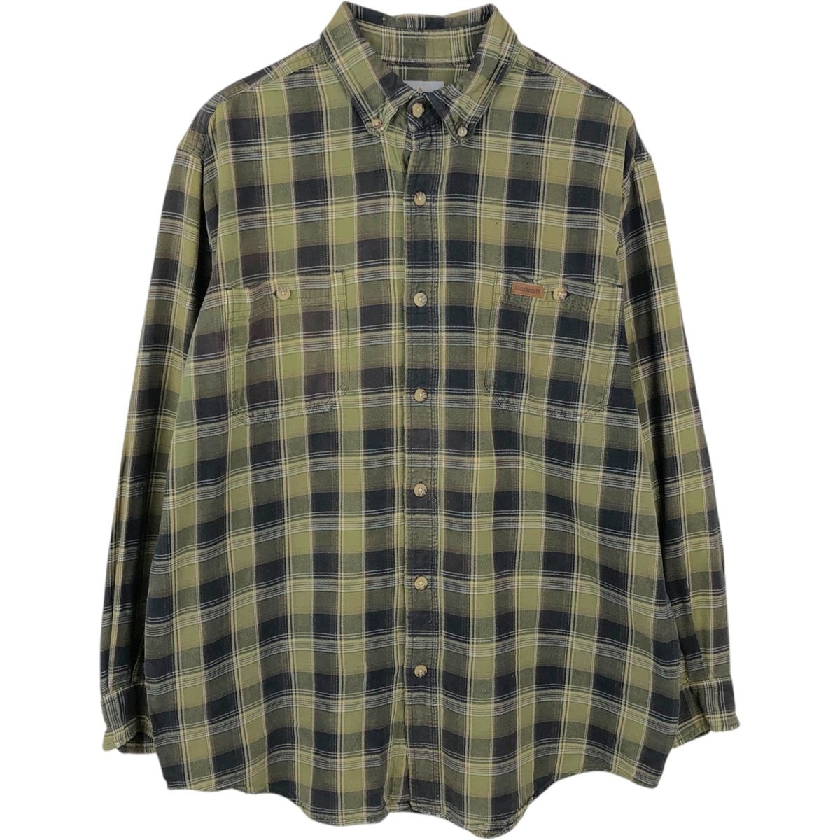 古着 カーハート Carhartt チェック柄 長袖 ボタンダウン ワークシャツ メンズL相当/eaa663386