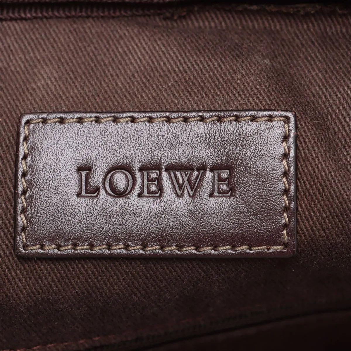 美品 ロエベ リピート アナグラム レザー 2WAY ボストン バッグ 斜め