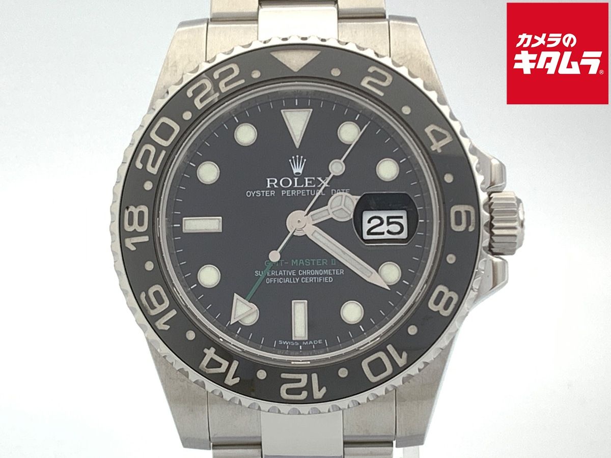 【中古】 【美品】 ロレックス(ROLEX) GMTマスターII ブラック 116710LN ステンレス
