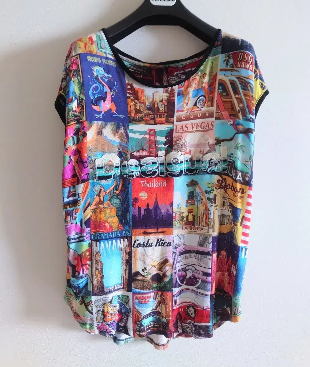 デシグアル パッチワーク プリント Tシャツ