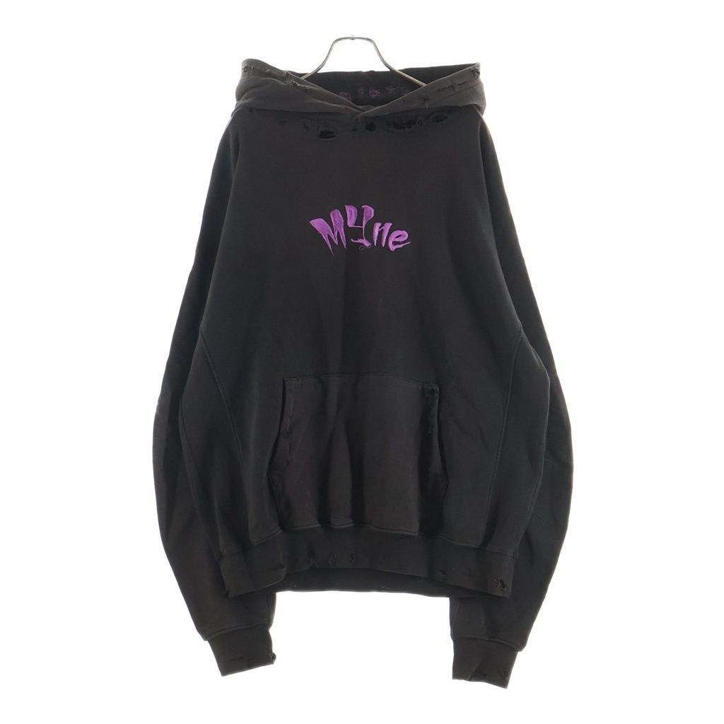 cvtvlist (カタリスト) 22AW ×MYne LOGO USUAL HOODIE マイン 刺繍ロゴ フーディー プルオーバーパーカー ブラウン GCLHD104