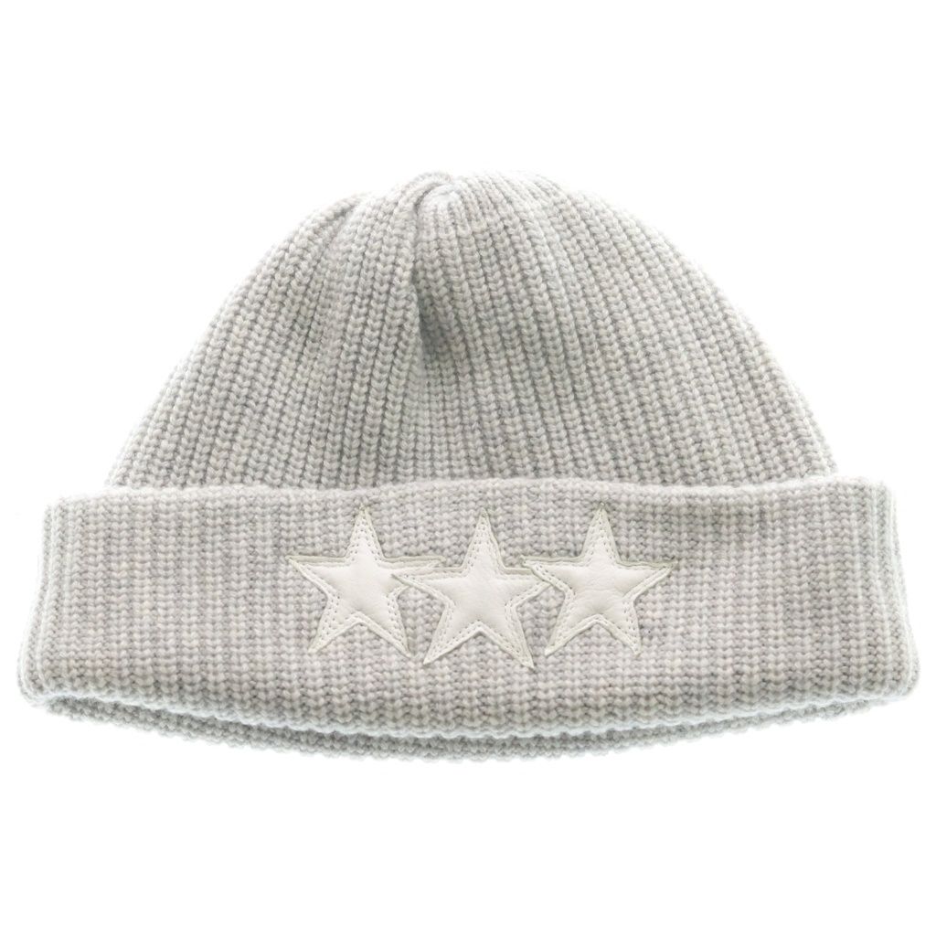 CHROME HEARTS (クロムハーツ) STAR LEATHER PATCH BEANIE クロス