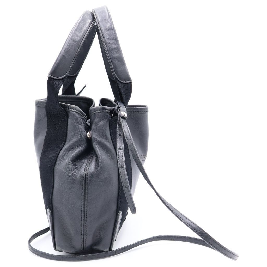 【美品】BALENCIAGA 2WAY キャンバス レザーXS BALENCIAGA (バレンシアガ) ネイビーカバスXS レザー キャンバス 2WAY