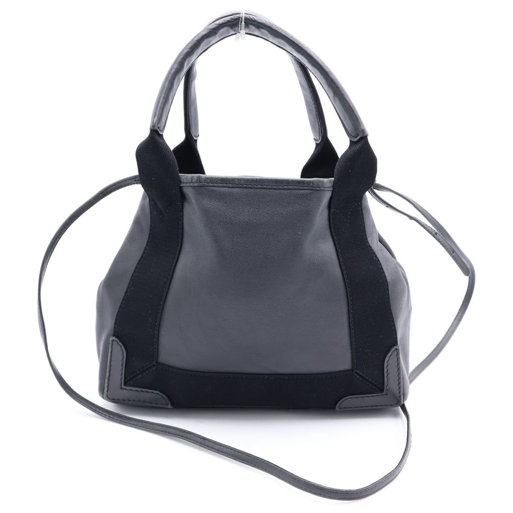 BALENCIAGA (バレンシアガ) ネイビーカバスXS レザー キャンバス 2WAY
