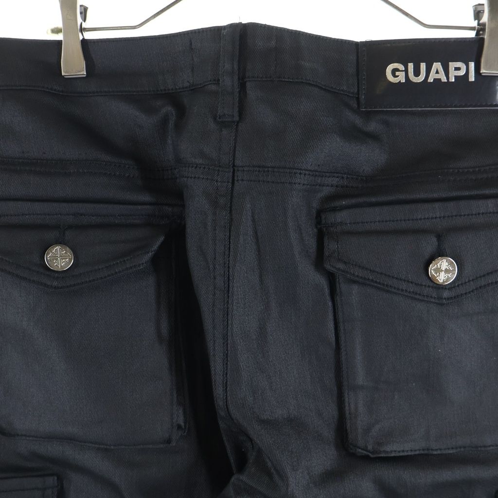 GUAPI (グアピ) OBSIDIAN BLACK TACTICAL STACKED WAX JEANS スリム