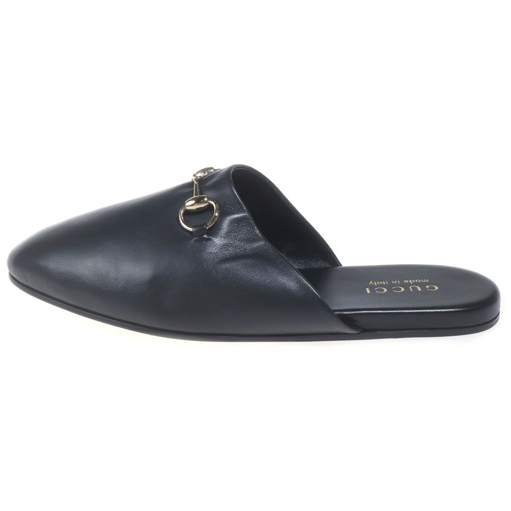 GUCCI (グッチ) ホースビット レザーミュール ブラック #9 850140