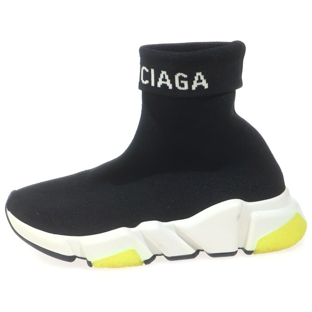 BALENCIAGA (Balenciaga) Speed Trainer Knit Socks High Cut Shoe Sneakers Black/Yellow Women