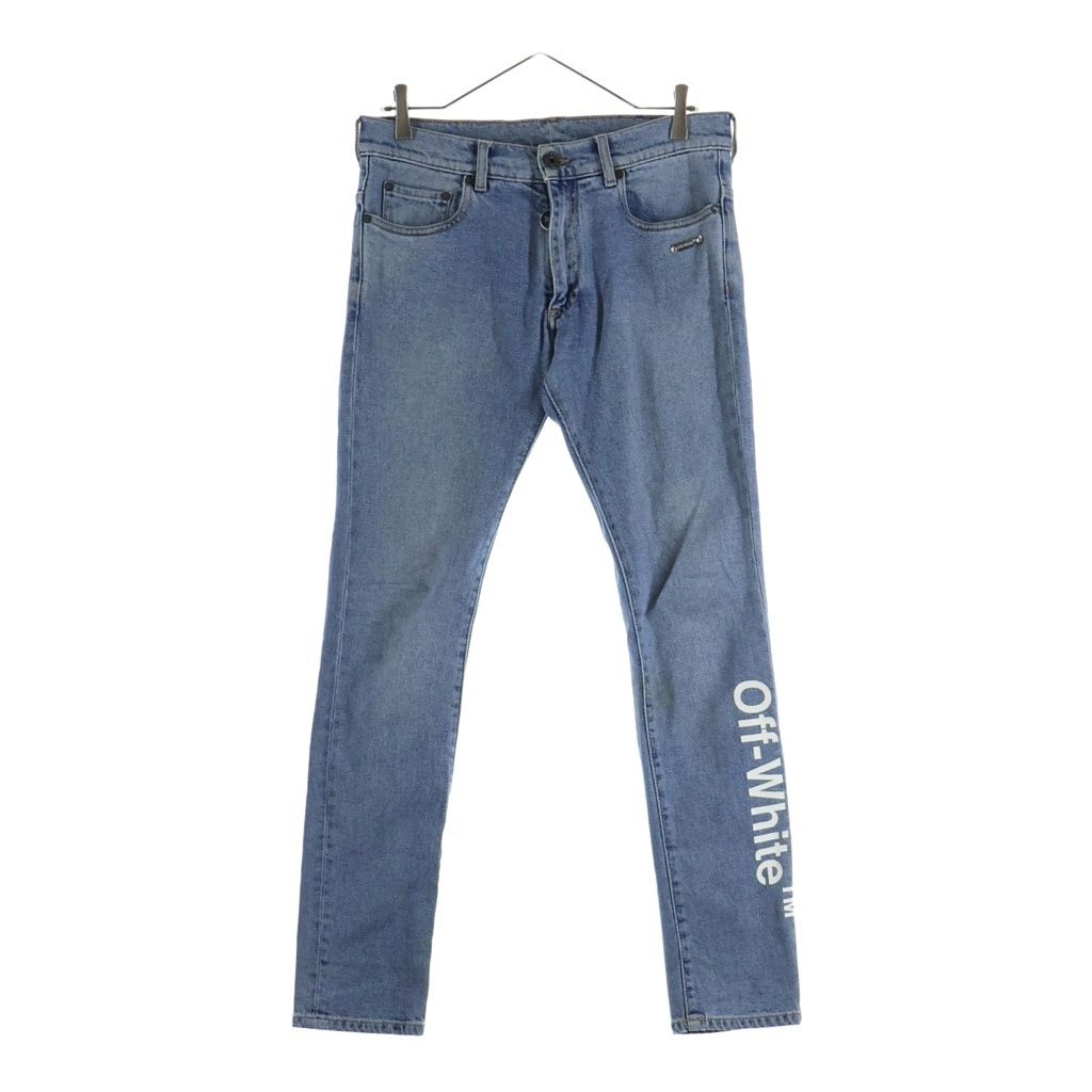 OFF-WHITE (オフホワイト) 18AW Logo Print Slim Fit Denim ロゴ