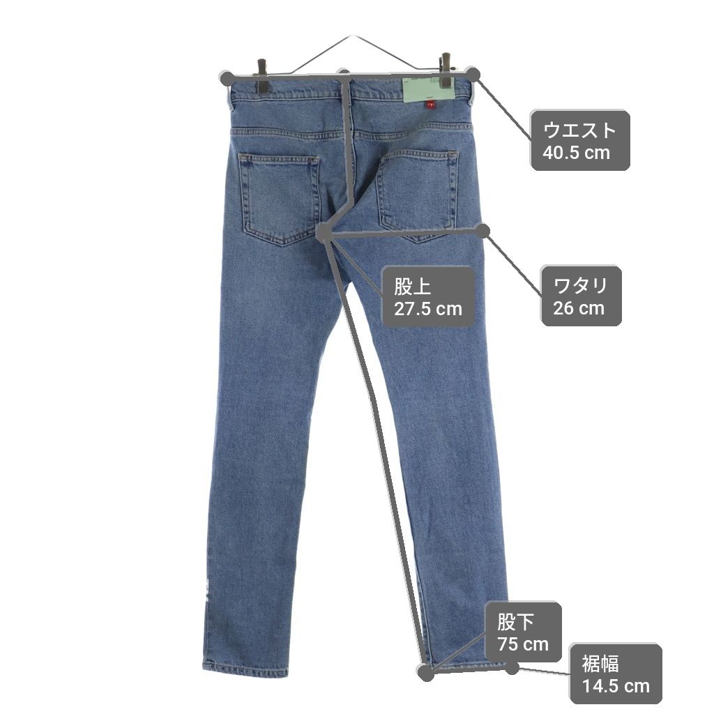 OFF-WHITE (オフホワイト) 18AW Logo Print Slim Fit Denim ロゴ