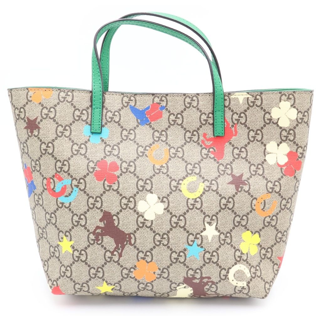GUCCI (グッチ) チルドレンズ GGスプリーム PVC レザー ミニトート