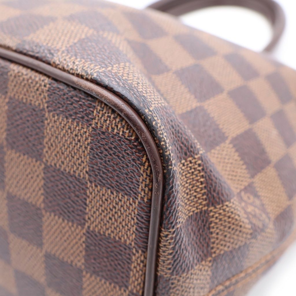 LOUIS VUITTON (ルイヴィトン) ダミエ サレヤPM ハンドバッグ ブラウン