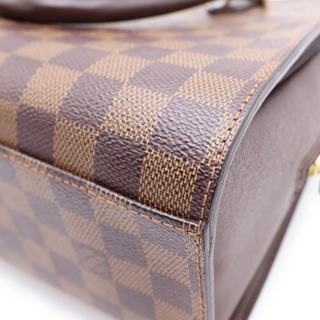 LOUIS VUITTON (ルイヴィトン) ダミエ トリアナ ハンドバッグ ブラウン
