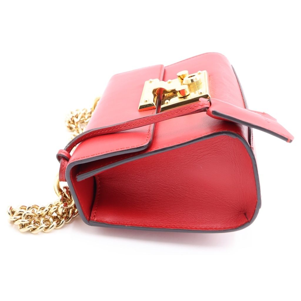 GUCCI (グッチ) パドロック ショルダーバッグ チェーンバッグ レッド