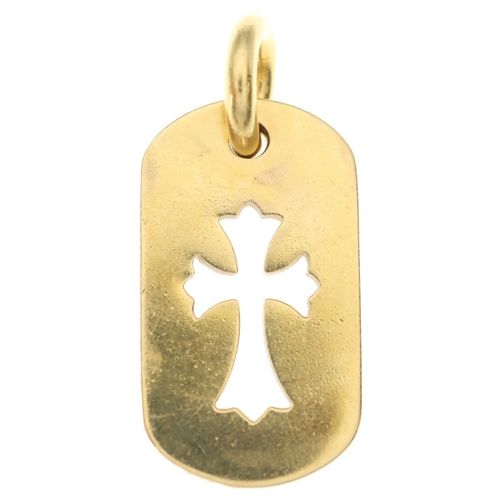 CHROME HEARTS (クロムハーツ) 22K SMALL DOGTAG P D スモール