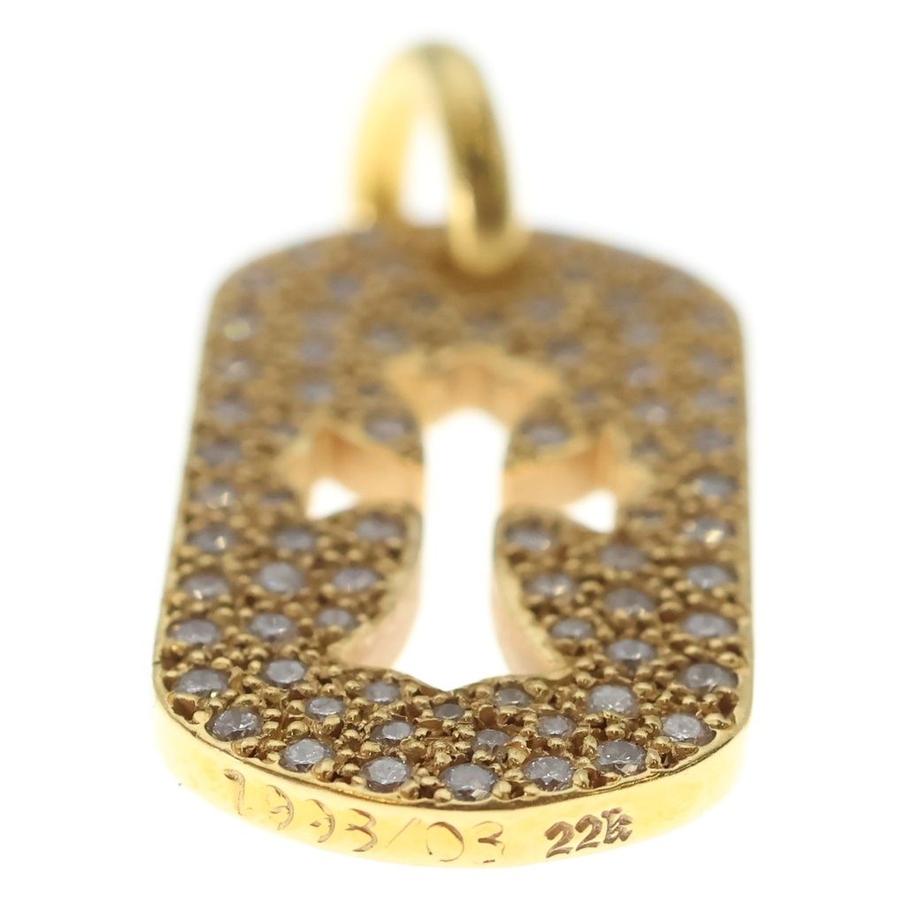CHROME HEARTS (クロムハーツ) 22K SMALL DOGTAG P D スモール